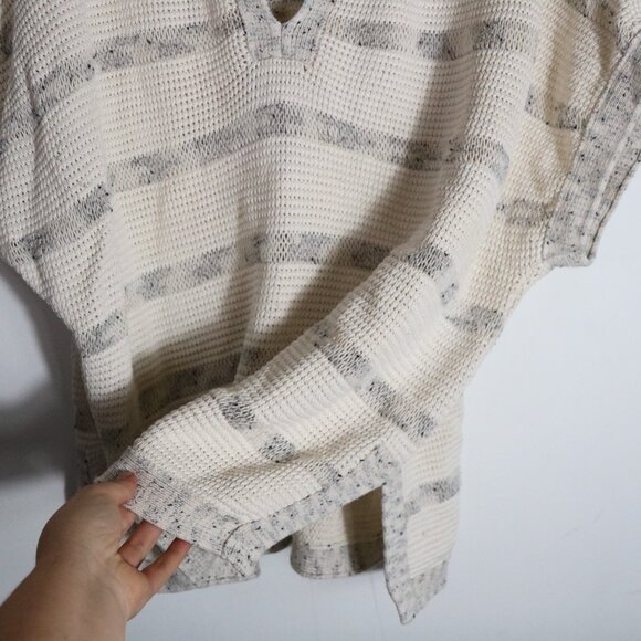 Vince Speckle Stitch Popover Sweater Top Womens Medium Large Tunic Striped Knit - Picture 5 of 8